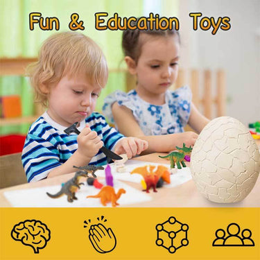 DinoDig | Emoción emocionante de descubrimiento - Grandes huevos excavables con figuras de dinosaurios para niños